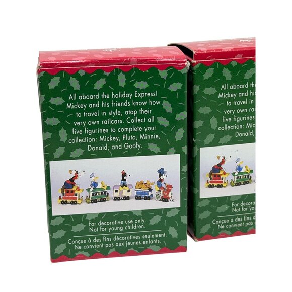 VTG Hallmark Merry Miniatures Mickey Express Set 4 Disney Train Ornaments Gift - Picture 4 of 5
